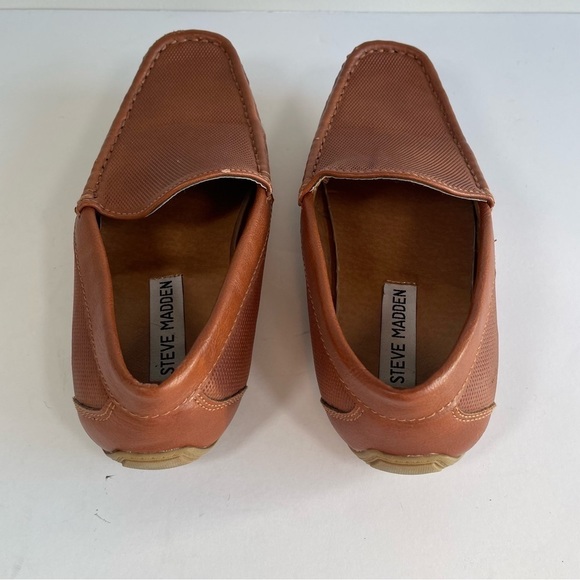 STEVE MADDEN Driving Loafer Tan Slip On Brown Shoes Girls Size 3 - Picture 4 of 10